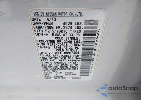 2013 Nissan Rogue S from USA, damaged, VIN JN8AS5MV5DW642321